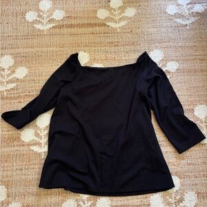 Hatch off the shoulder maternity top